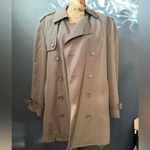 Womens Vintage London Fog Trench Coat Fully Lined Size 40S